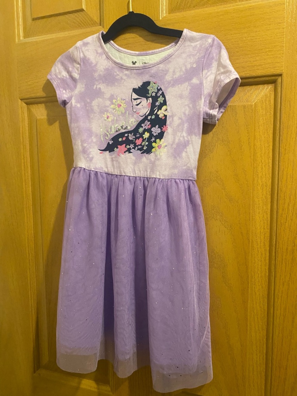 Disney Lavender Tulle Dress with Floral Princess Graphic